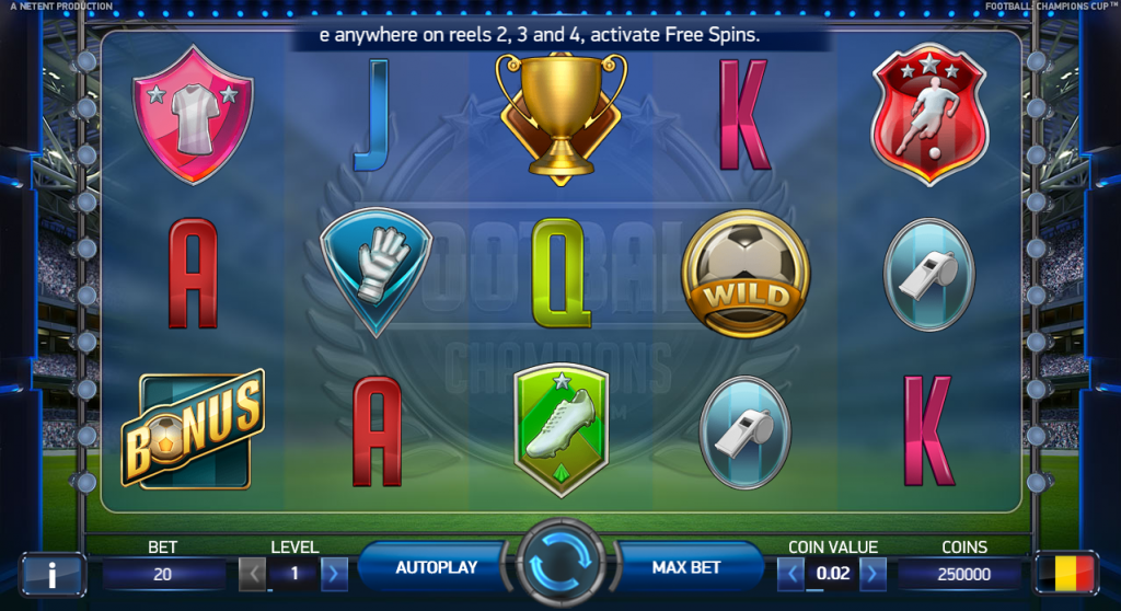 Football Champions Cup video slot