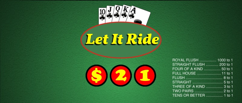 Let it Ride poker spelen